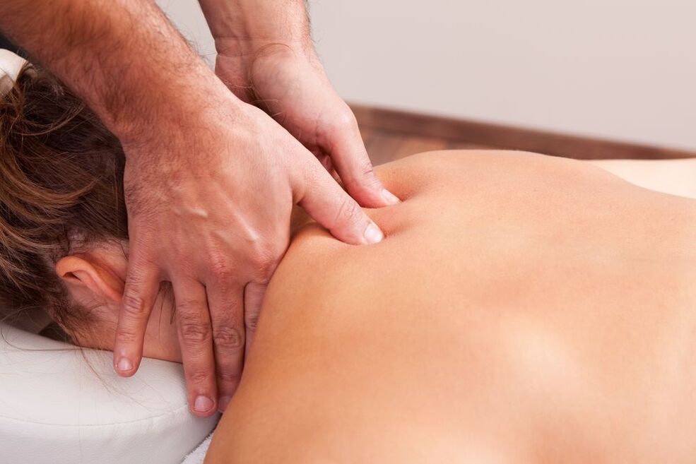 Massage treatment of cervical osteochondrosis