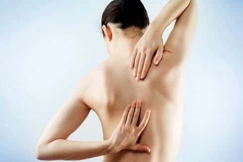 Back pain due to thoracic osteochondrosis